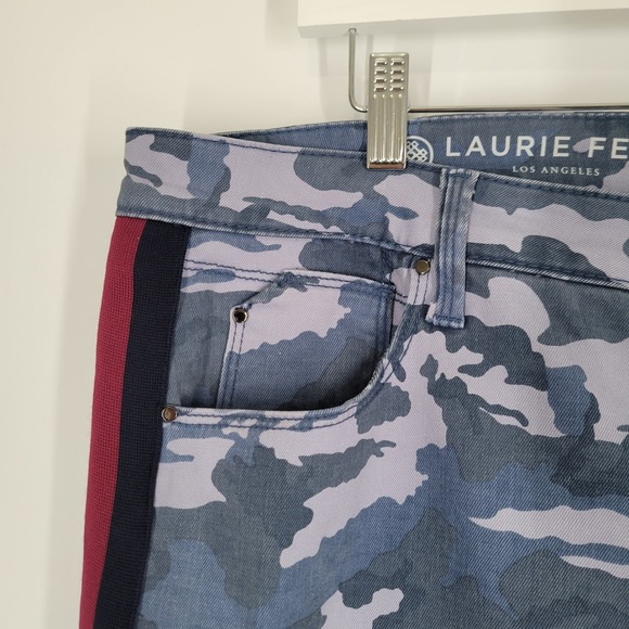 Laurie Felt Power Silky Camo Jeans Blue Side Stripe Joggers XL - Picture 5 of 8